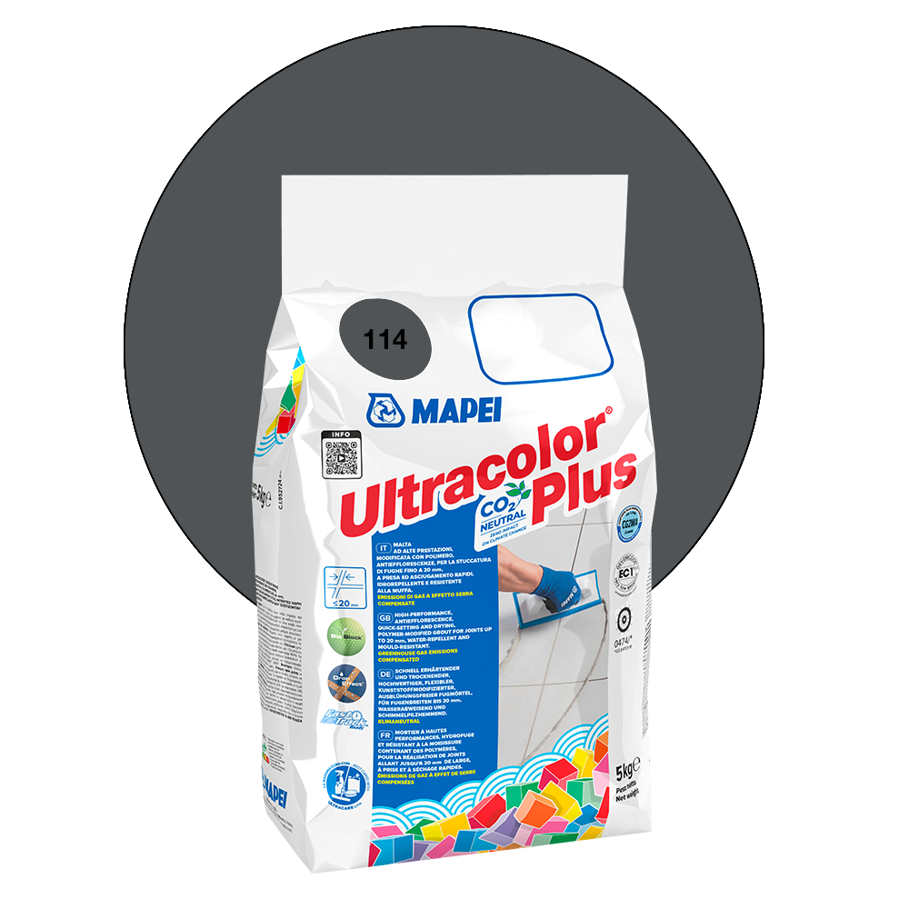 Mapei Ultracolor Plus - 114 Antracite, 5 kg main product photo